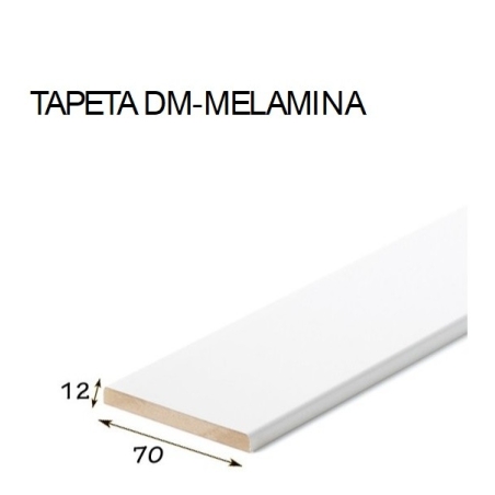 Tapeta 206 melamina  2440x70x10mm blanca - Suinplas