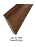 Rodapie  barnizado 85 mm x 13 mm haya canto dibujo 240 cm...