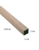 Liston de madera de samba (ayous) 300 cm x 6 cm x 2 cm -...