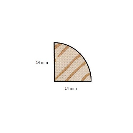 Moldura junquillo 5044 8x8 ayous 2,50 - Suinplas