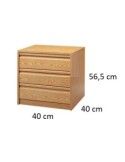 Cajonera 40 x 40 cm 3 cajones - Suinplas