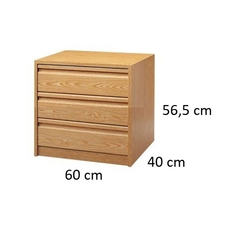 Cajonera 40 x 40 cm 3 cajones - Suinplas