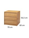 Cajonera 40 x 40 cm 3 cajones - Suinplas