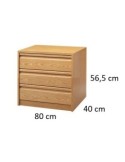 Cajonera 40 x 40 cm 3 cajones - Suinplas