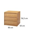 Cajonera 40 x 40 cm 3 cajones - Suinplas