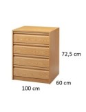 Cajonera 40 x 40 cm 4 cajones - Suinplas