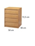 Cajonera 40 x 40 cm 4 cajones - Suinplas