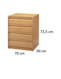 Cajonera 40 x 40 cm 4 cajones - Suinplas