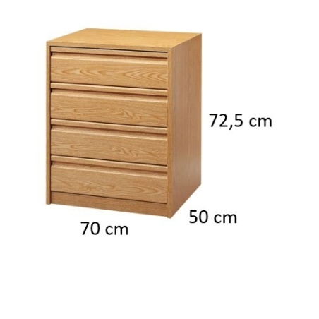Cajonera 40 x 40 cm 4 cajones - Suinplas