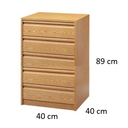 Cajonera 40 x 40 cm 5 cajones - Suinplas
