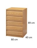 Cajonera 40 x 40 cm 5 cajones - Suinplas