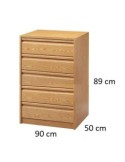 Cajonera 40 x 40 cm 5 cajones - Suinplas