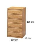 Cajonera 40 x 40 cm 6 cajones - Suinplas