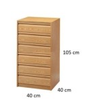 Cajonera 40 x 40 cm 6 cajones - Suinplas