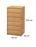 Cajonera 40 x 40 cm 6 cajones - Suinplas