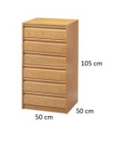 Cajonera 40 x 40 cm 6 cajones - Suinplas