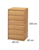 Cajonera 40 x 40 cm 6 cajones - Suinplas
