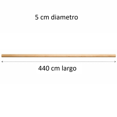 Pasamanos madera ayous redondo 440 cm 