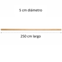 Pasamanos redondo ayous corto 2,50m 50mm ud - Suinplas