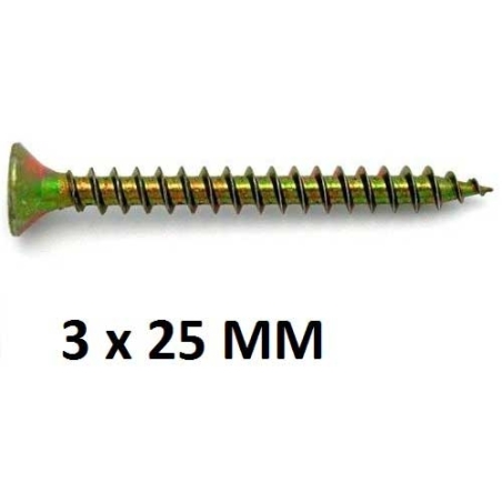 Tornillo aglomerado c/plana pozi  3x25mm  bricomatado - S...