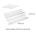 Escurreplatos pvc blanco con guias para mueble   40 cm -...