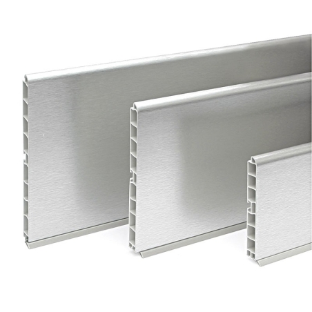 Zocalo pvc aluminio mate 15cm alto x 395 cm largo - Suinplas