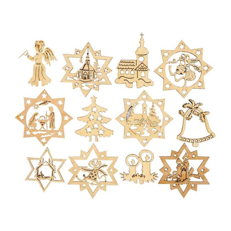 Navidad colgante madera cod.5128     - Suinplas