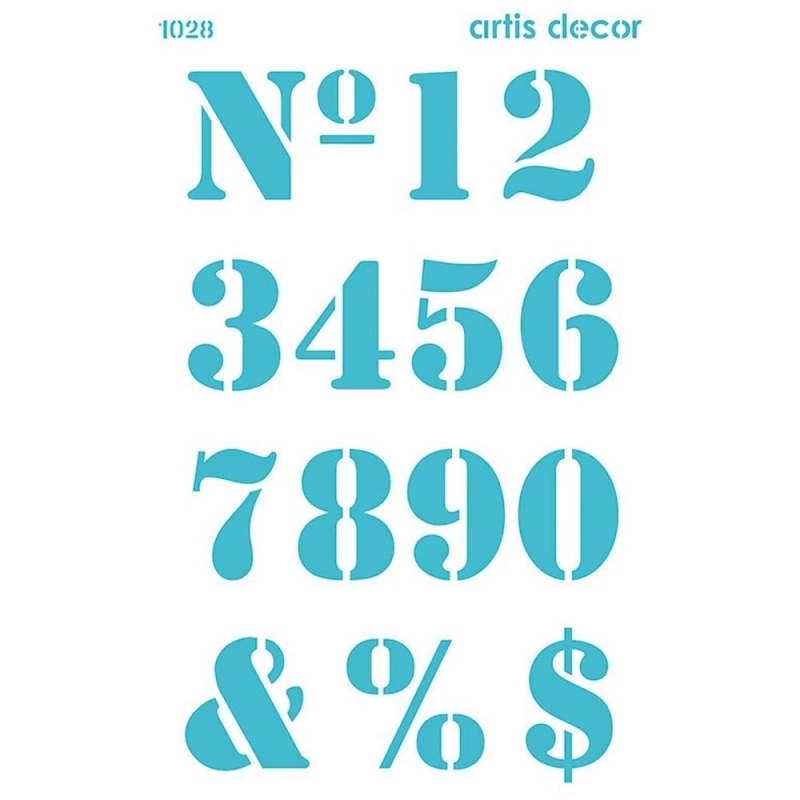 Plantilla stencil 20x28,5 numeros   - Suinplas