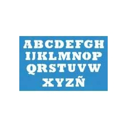 Plantilla stencil 21x34 abecedario    - Suinplas