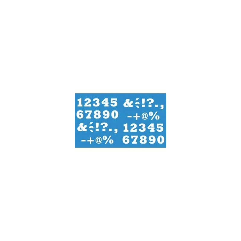 Plantilla stencil 21x34 numeros   - Suinplas