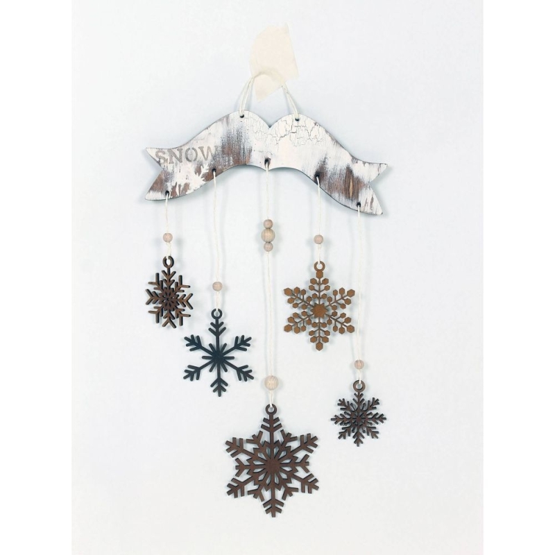 Adornos Copo de Nieve Navidad x3 Sisal - Suinplas