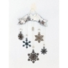 Adornos Copo de Nieve Navidad x3 Sisal - Suinplas