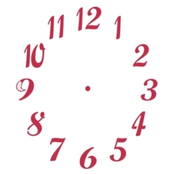 Plantilla stencil 21x15 reloj   - Suinplas