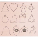 Navidad siluetas madera  para decorar   - Suinplas