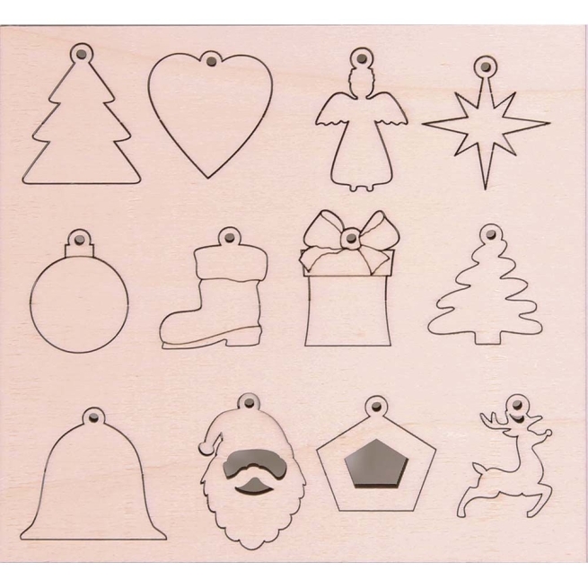 Navidad siluetas madera  para decorar   - Suinplas