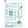 Plantilla stencil 28x20cm texto cocina   - Suinplas