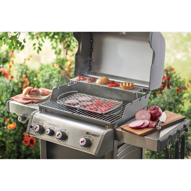 Cesta inox. grande de pescado para parrilla - Suinplas