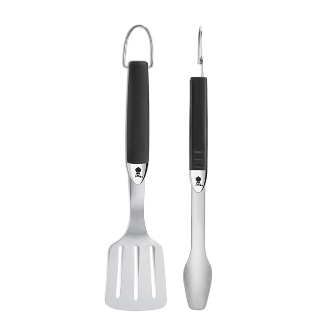 Kit 2 utensilios barbacoa weber premium inox. - Suinplas
