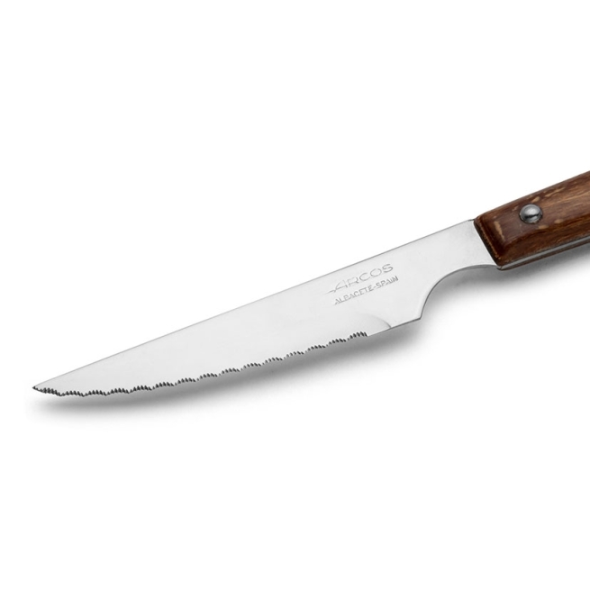 Cuchillo Chuletero ARCOS 11 cm Acero Inox y Madera- Suinplas