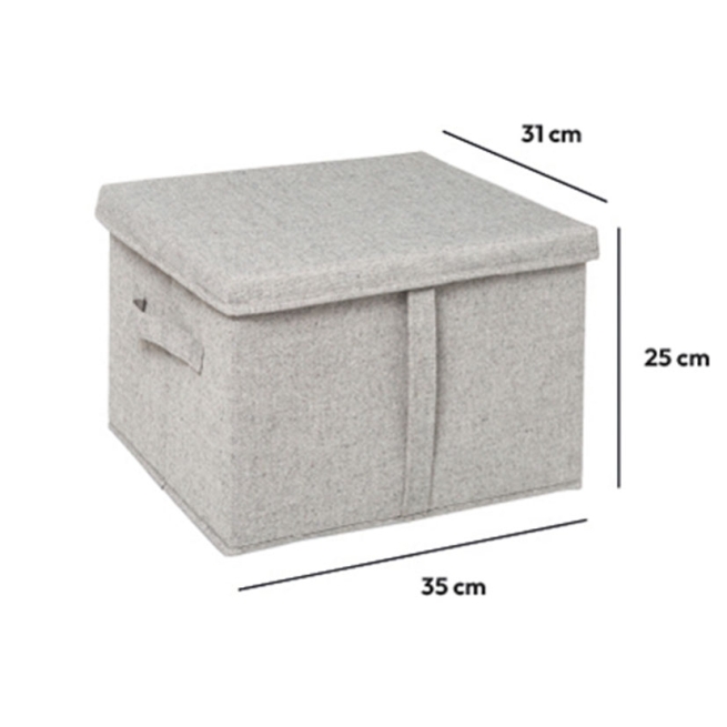 Caja almacenaje con tapa serie orga 31x31xh.25cm - Suinplas
