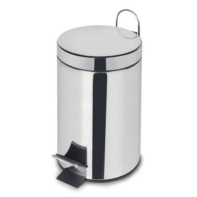 Cubo papelera con pedal acero inoxidable 5litros redondo...