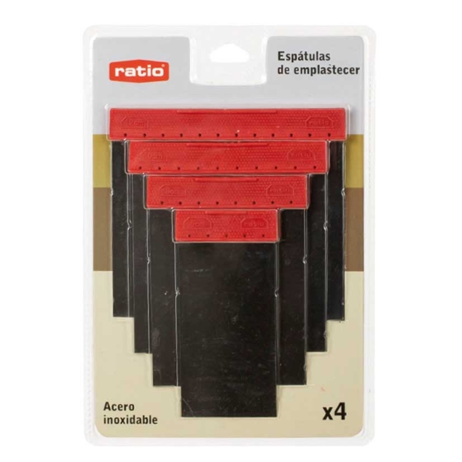 Espatula carrocero acero inox  4 und - Suinplas