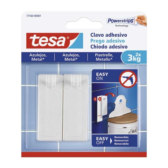 Clavo adhesivo superficie lisa culgacuadros    hasta  3kg...