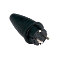 Clavija goma negra  tt 16a-250v - Suinplas