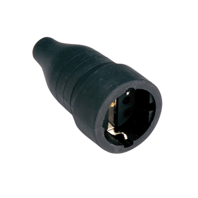 Base enchufe  goma negra  tt 16a-250v - Suinplas