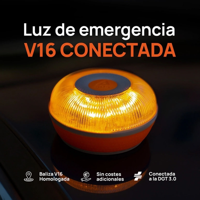 Luz de emergencia coche  flash sos  conectada - Suinplas