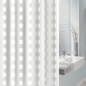 Cortina baño pvc 180x200 cuadro blanco - Suinplas