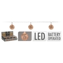 Navidad iluminacion 10 bolas led cobre - Suinplas