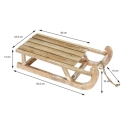 Trineo de madera luces led navidad - Suinplas