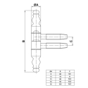 Pernio pipa  50 11x78  latonado - Suinplas
